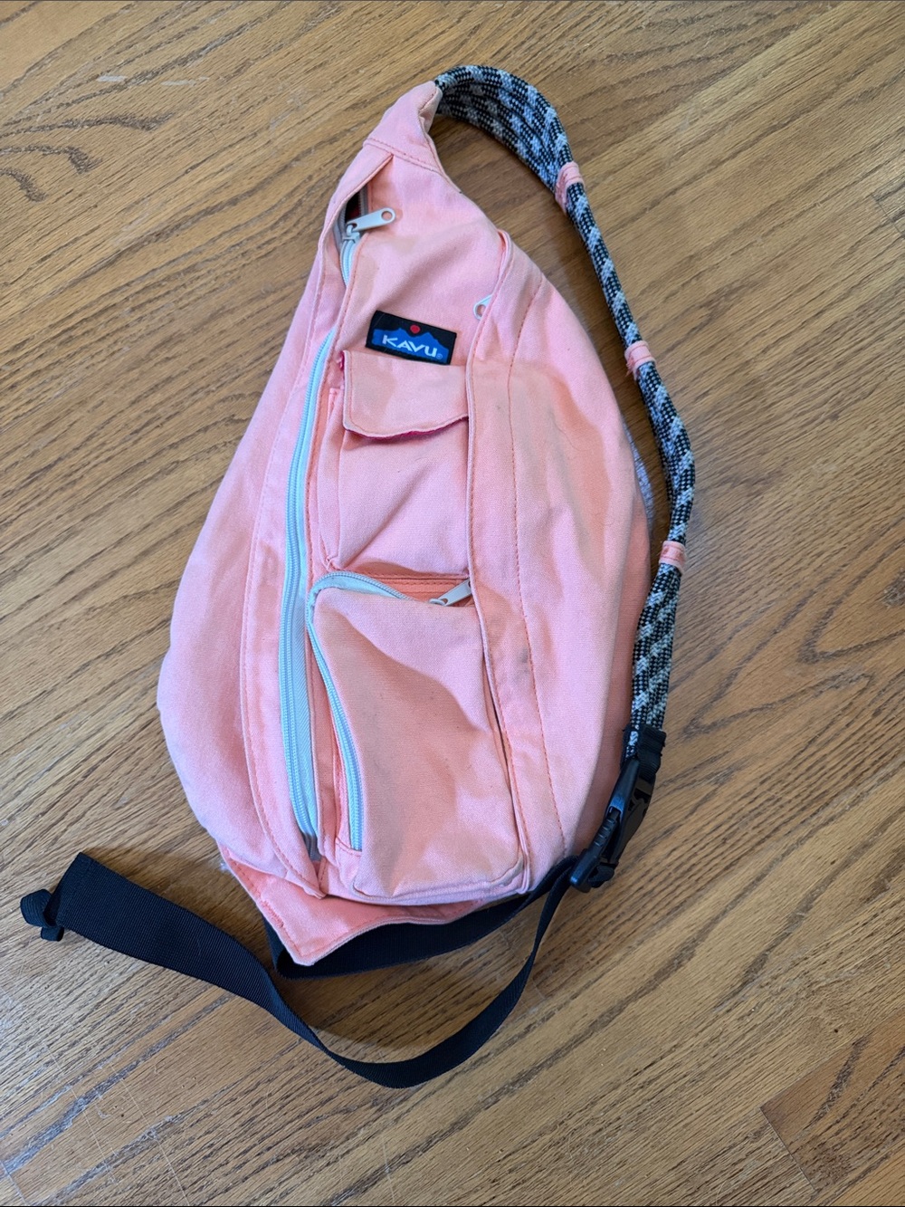 Kavu Peach Canvas Sling Crossbody